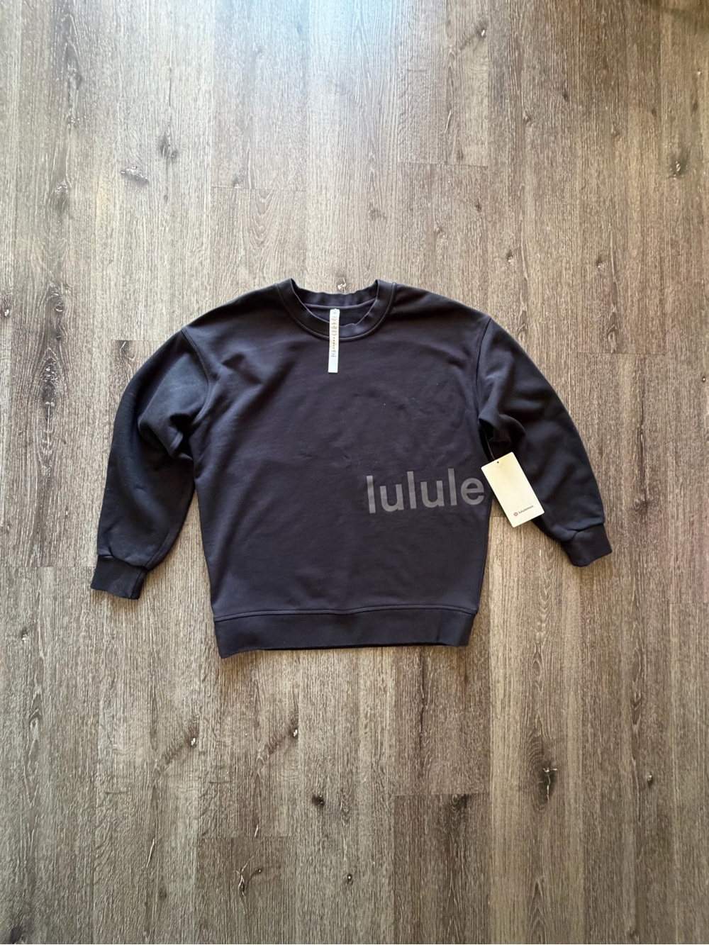 lululemon athletica Black Crewneck Sweatshirt with Subtle Logo